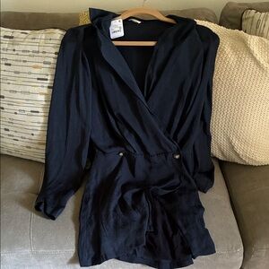 Free People Black Long Sleeve Dress